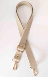 Angel Çanta Aksesuar Suni Deri Ayarlı Çanta Sapı 120X2.4 Cm Bej Light Gold Metal - Angel Çanta Aksesuar
