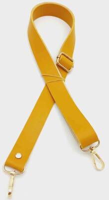 Angel Çanta Aksesuar Suni Deri Ayarlı Çanta Sapı 120X2.4 Cm Hardal Light Gold Metal - 1