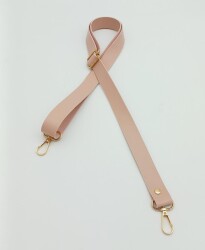 Angel Çanta Aksesuar Suni Deri Ayarlı Çanta Sapı 120X2.4 Cm Pudra Light Gold Metal - Angel Çanta Aksesuar