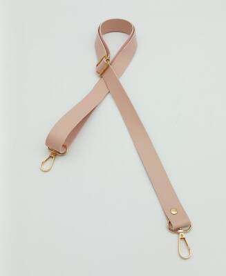 Angel Çanta Aksesuar Suni Deri Ayarlı Çanta Sapı 120X2.4 Cm Pudra Light Gold Metal - 1