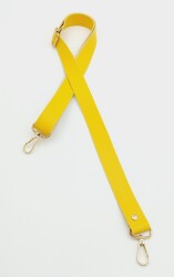 Angel Çanta Aksesuar Suni Deri Ayarlı Çanta Sapı 120X2.4 Cm Sarı Light Gold Metal - Angel Çanta Aksesuar