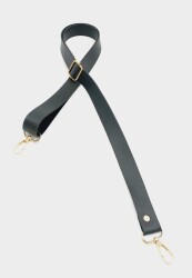 Angel Çanta Aksesuar Suni Deri Ayarlı Çanta Sapı 120X2.4 Cm Siyah Light Gold Metal - Angel Çanta Aksesuar