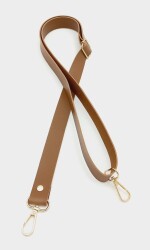 Angel Çanta Aksesuar Suni Deri Ayarlı Çanta Sapı 120X2.4 Cm Taba Light Gold Metal - Angel Çanta Aksesuar