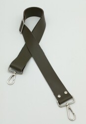 Angel Çanta Aksesuar Suni Deri Haki 120X4 Cm Çanta Sapı Kalsap Gümüş Metalli - Angel Çanta Aksesuar