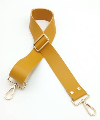 Angel Çanta Aksesuar Suni Deri Hardal 120X4 Cm Çanta Sapı Kalsap Light Gold Metalli - 1