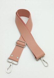 Angel Çanta Aksesuar Suni Deri Pudra 120X4 Cm Çanta Sapı Kalsap Gümüş Metalli - Angel Çanta Aksesuar