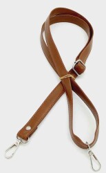 Angel Çanta Aksesuar Taba 125X2 Cm Çanta Sapı Sürgütlü Gümüş Metal - Angel Çanta Aksesuar