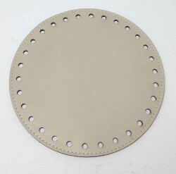 Angel Çanta Aksesuar Açık Vizon Renk 16 Cm Yuvarlak Taban Plaka - Angel Çanta Aksesuar