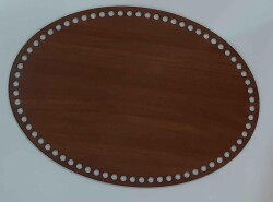 Angel Çanta Aksesuar Ahşap 35X25 Cm Oval Plaka - Angel Çanta Aksesuar