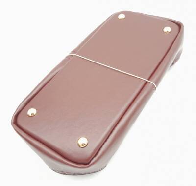 Angel Çanta Aksesuar Bordo Suni Deri 28x13 cm Yüksek Çanta Tabanı Light Gold Metalli - 3