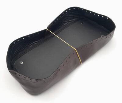 Angel Çanta Aksesuar Koyu Kahverengi Suni Deri 28x13 cm Yüksek Çanta Tabanı Gümüş Metalli - 2