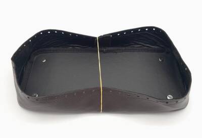 Angel Çanta Aksesuar Koyu Kahverengi Suni Deri 28x13 cm Yüksek Çanta Tabanı Gümüş Metalli - 1