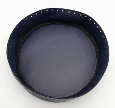 Angel Çanta Aksesuar Lacivert Suni Deri 22 cm Yuvarlak Yüksek Çanta Tabanı Gümüş Metalli - 2