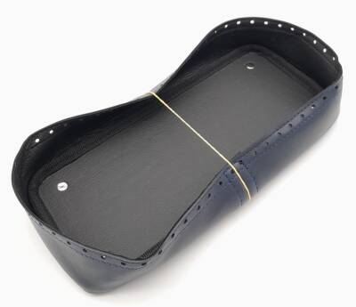 Angel Çanta Aksesuar Lacivert Suni Deri 28x13 cm Yüksek Çanta Tabanı Gümüş Metalli - 2