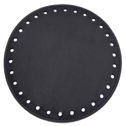 Angel Çanta Aksesuar Siyah Renk 16 Cm Yuvarlak Taban Plaka - Angel Çanta Aksesuar