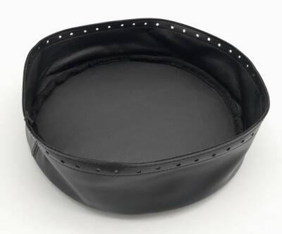 Angel Çanta Aksesuar Siyah Suni Deri 22 cm Yuvarlak Yüksek Çanta Tabanı Light Gold Metalli - 1