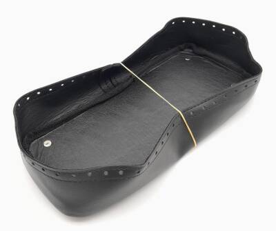 Angel Çanta Aksesuar Siyah Suni Deri 28x13 cm Yüksek Çanta Tabanı Gümüş Metalli - 2