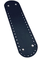 Angel Çanta Aksesuar Suni Deri 37x10 cm Oval Çanta Taban Lacivert Renk Gümüş Aparatlı - Angel Çanta Aksesuar