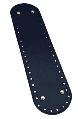 Angel Çanta Aksesuar Suni Deri 37x10 cm Oval Çanta Taban Lacivert Renk Light Gold Aparatlı - 1