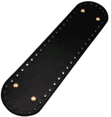 Angel Çanta Aksesuar Suni Deri 37x10 cm Oval Çanta Taban Siyah Renk Light Gold Aparatlı - 1