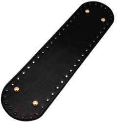 Angel Çanta Aksesuar Suni Deri 37x10 cm Oval Çanta Taban Siyah Renk Light Gold Aparatlı - Angel Çanta Aksesuar