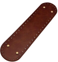 Angel Çanta Aksesuar Suni Deri 37x10 cm Oval Çanta Tabanı Taba Renk Light Gold Aparatlı - Angel Çanta Aksesuar