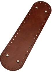 Angel Çanta Aksesuar Suni Deri 37x10 cm Oval Çanta Tabanı Taba Renk Gümüş Aparatlı - Angel Çanta Aksesuar