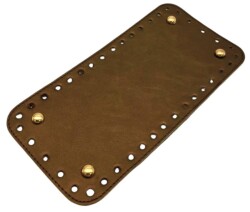 Angel Çanta Aksesuar Suni Deri Bakır Renk DikdörtgenTaban 25X12 Cm Light Gold Metalli - Angel Çanta Aksesuar