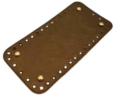 Angel Çanta Aksesuar Suni Deri Bakır Renk DikdörtgenTaban 25X12 Cm Light Gold Metalli - 1