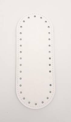 Angel Çanta Aksesuar Suni Deri Beyaz 20x8 cm Oval Çanta Tabanı - 1