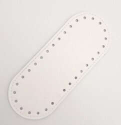 Angel Çanta Aksesuar Suni Deri Beyaz 20x8 cm Oval Çanta Tabanı - 2