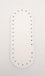 Angel Çanta Aksesuar Suni Deri Beyaz 20x8 cm Oval Çanta Tabanı - Angel Çanta Aksesuar