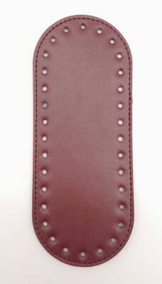 Angel Çanta Aksesuar Suni Deri Bordo 20X8 cm Oval Çanta Tabanı - 1