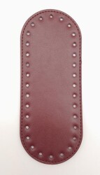 Angel Çanta Aksesuar Suni Deri Bordo 20X8 cm Oval Çanta Tabanı - Angel Çanta Aksesuar