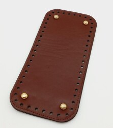 Angel Çanta Aksesuar Suni Deri Bordo Renk 25X12 cm Dikdörtgen Çanta Tabanı (Light Gold Aparatlı) - Angel Çanta Aksesuar