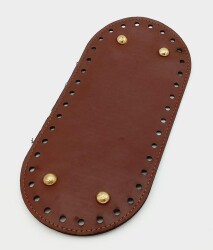 Angel Çanta Aksesuar Suni Deri Bordo Renk 25X12 cm Oval Çanta Tabanı (Light Gold Aparatlı) - Angel Çanta Aksesuar