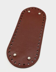 Angel Çanta Aksesuar Suni Deri Bordo Renk 30X12 cm Oval Çanta Tabanı (Gümüş Aparatlı) - Angel Çanta Aksesuar