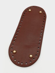 Angel Çanta Aksesuar Suni Deri Bordo Renk 30X12 cm Oval Çanta Tabanı (Light Gold Aparatlı) - Angel Çanta Aksesuar