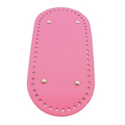 Angel Çanta Aksesuar Suni Deri Fuşya Renk 25X12 cm Oval Çanta Tabanı - Angel Çanta Aksesuar