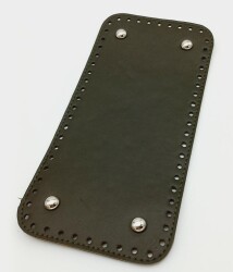 Angel Çanta Aksesuar Suni Deri Haki Renk 25X12 cm Dikdörtgen Çanta Tabanı (Gümüş Aparatlı) - Angel Çanta Aksesuar