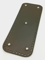 Angel Çanta Aksesuar Suni Deri Haki Renk 30X12 cm Dikdörtgen Çanta Tabanı (Gümüş Aparatlı) - Angel Çanta Aksesuar