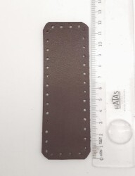 Angel Çanta Aksesuar Suni Deri Kahverengi 12X4 cm Dikdörtgen Çanta Tabanı - 3