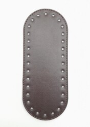 Angel Çanta Aksesuar Suni Deri Kahverengi 20X8 cm Oval Çanta Tabanı - Angel Çanta Aksesuar