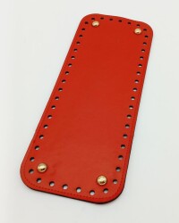 Angel Çanta Aksesuar Suni Deri Kırmızı Renk 30X12 cm Dikdörtgen Çanta Tabanı (Light Gold Aparatlı) - Angel Çanta Aksesuar