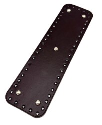 Angel Çanta Aksesuar Suni Deri Koyu Kahve Renk 35X10 cm Dikdörtgen Çanta Tabanı (Gümüş Aparatlı) - Angel Çanta Aksesuar