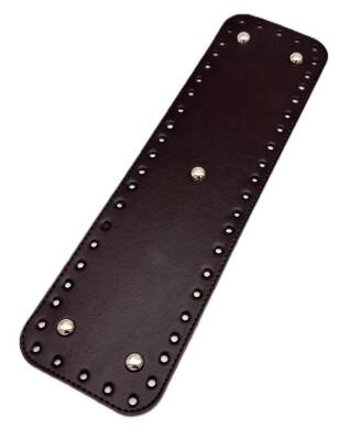 Angel Çanta Aksesuar Suni Deri Koyu Kahve Renk 35X10 cm Dikdörtgen Çanta Tabanı (Gümüş Aparatlı) - 1