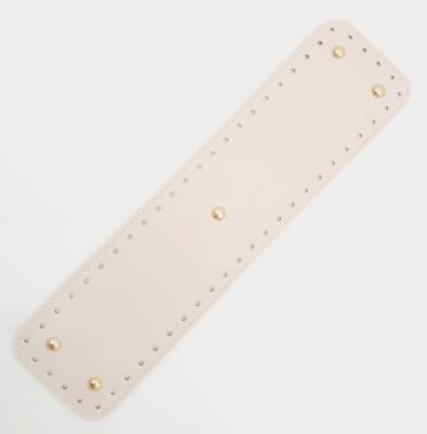 Angel Çanta Aksesuar Suni Deri Krem Renk 40x10 cm Dikdörtgen Çanta Tabanı Light Gold Aparatlı - 2