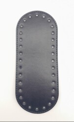 Angel Çanta Aksesuar Suni Deri Lacivert 20X8 cm Oval Çanta Tabanı - Angel Çanta Aksesuar