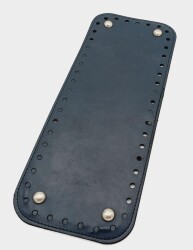 Angel Çanta Aksesuar Suni Deri Lacivert Renk 30X12 cm Dikdörtgen Çanta Tabanı (Gümüş Aparatlı) - Angel Çanta Aksesuar