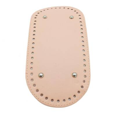 Angel Çanta Aksesuar Suni Deri Pudra Renk 25X12 cm Oval Çanta Tabanı - 1